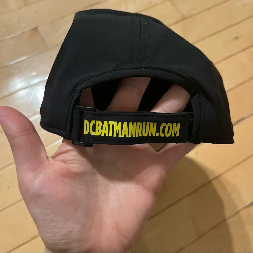 DC Batman Run Hat Cap Strap-Back Lightweight Running Black Marathon Hat Unisex